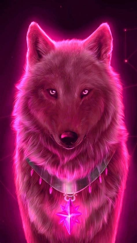 Pink Wolf Digital Art Link In Comments R Note Wallpapers