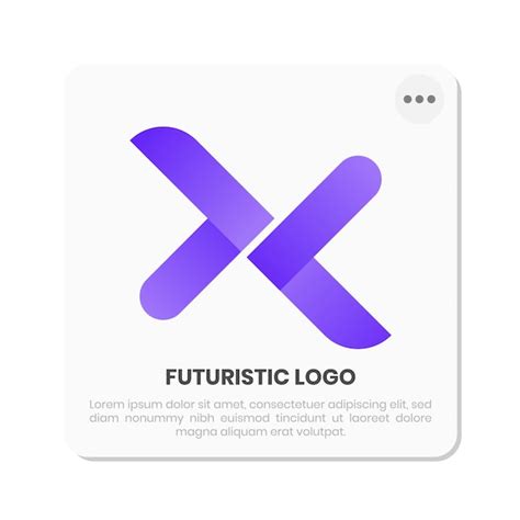 Logotipo De La Letra X Con Tema Futurista Vector Premium