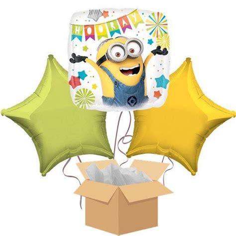 Minions Party Balloon Bouquet Delivered Inflated Party Delights