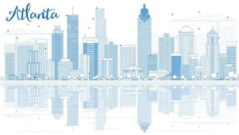 Atlanta Georgia Skyline Vector Art, Icons, and Graphics for Free Download