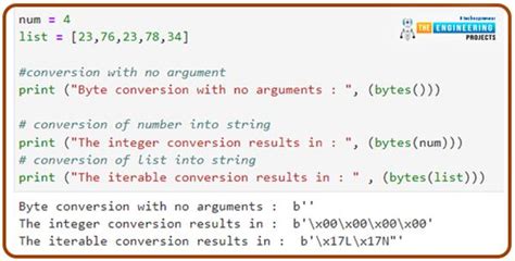 Byte And Byte Array Sequence In Python The Engineering Projects