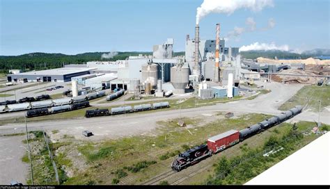 Aerial View Of Mill With Ccgx 4015 Switching Empty Bunker C Tank Cars