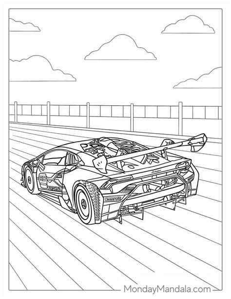 Kids Race Car Coloring Pages