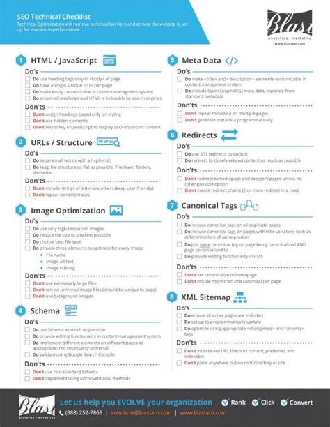 Pdf Seo Technical Checklist Blast Redirects Do Use