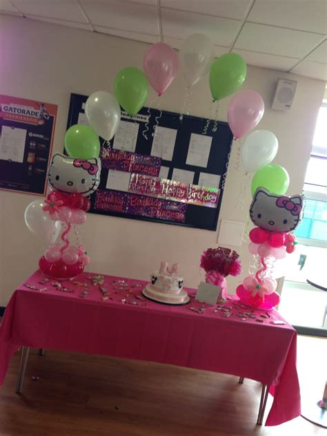 Hello Kitty balloon decorations with a balloon arch are a fab way to ...