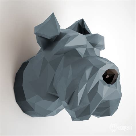 Projet Diy Papercraft Schnauzer Art Collages Par Ecogamishop