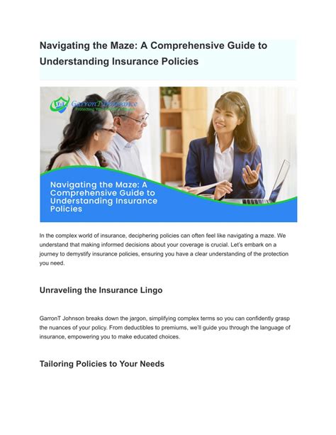 Ppt Navigating The Maze A Comprehensive Guide To Understanding Insurance Policies Powerpoint