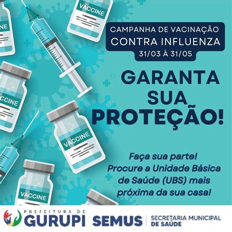 Campanha De Vacina O Contra Influenza Ser Lan Ada Dia De Mar O