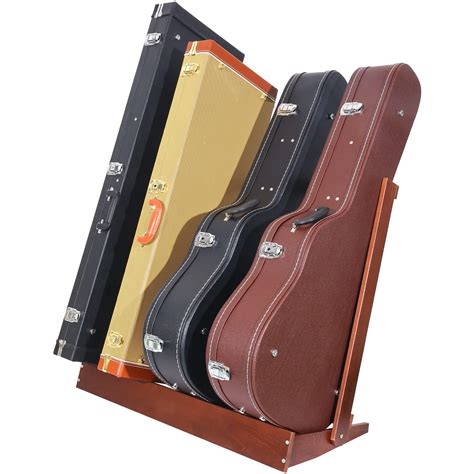 verovita Guitar Case Rack, Folding Hardwood Guitar Case Stand for ...