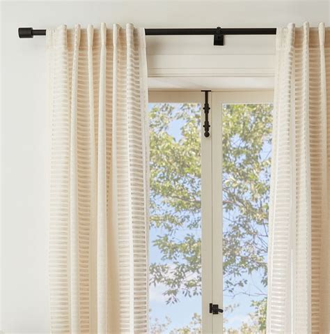 Linen Cotton Ladder Sheer Curtain West Elm