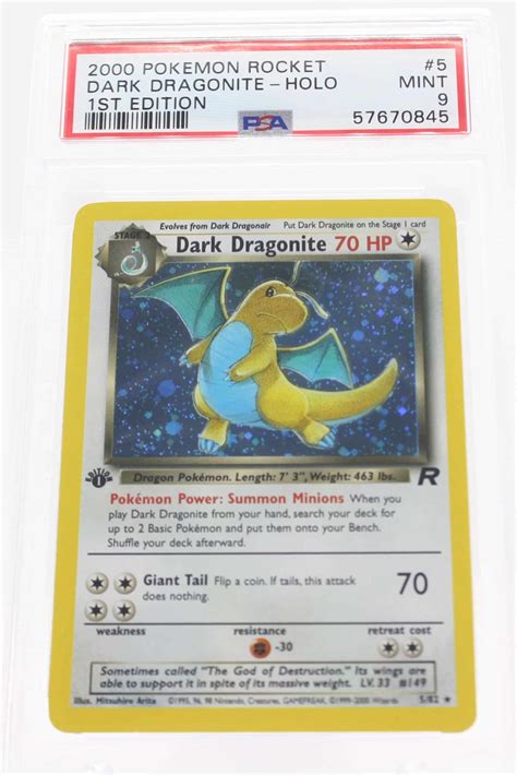 Pokemon Team Rocket Dark Dragonite St Edition Psa