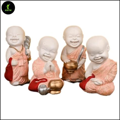 Multicolor Polyresin Monk Buddha Set For Decoration Size In Ch At