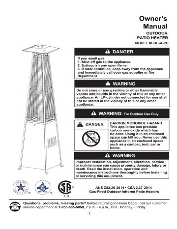 Hampton Bay Outdoor Tabletop Gas Patio Heater Instructions - Patio Ideas