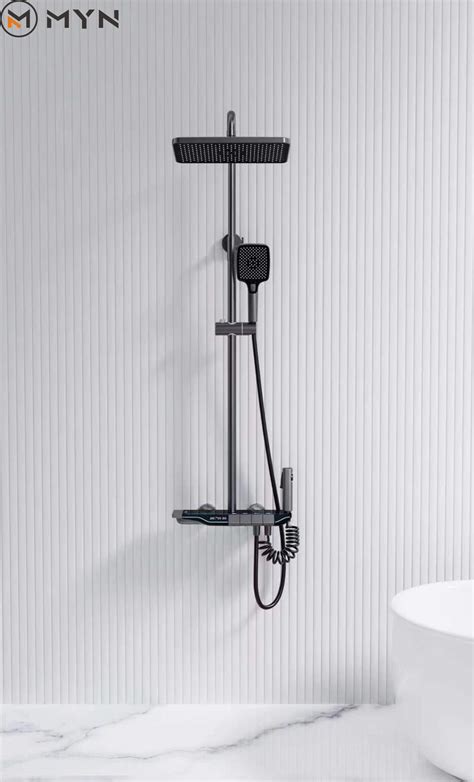 Gold Hot And Cold Thermostat Led Digital Display Battery Free Hydro Electric Power Way