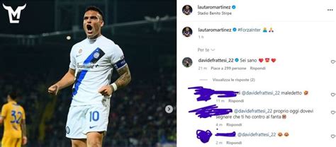 Inter Lautaro Martinez Torna Al Gol Frattesi Sui Social Sei Sano