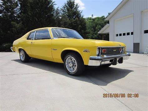 1974 Chevrolet Nova Custom Hatchback Classic Car Yellow Automatic Stock