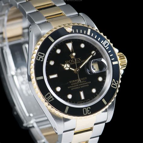 Rolex Submariner Date Ref Ln Two Tone Gold Steel Mm Md Watches