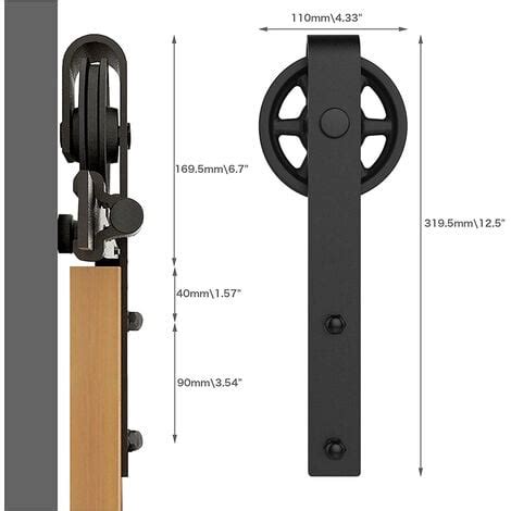 Cm Ft Herraje Para Puerta Corredera Kit Riel Hardware Puerta De