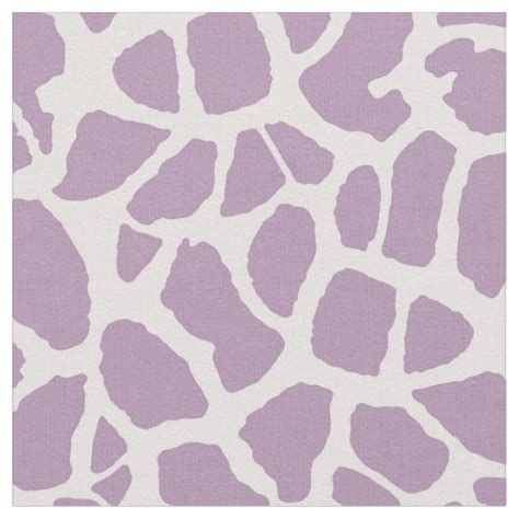 Chic Purple Giraffe Print Girly Animal Pattern Fabric | Zazzle