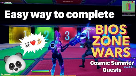 Fortnite Cosmic Summer Quests Complete Bios Zone Wars Quests Easy 🐼 ️🏄 Youtube