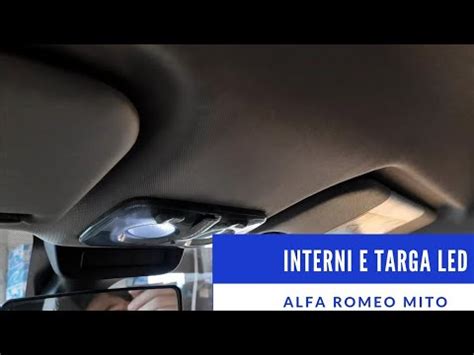 Luci Interne E Targa Led Alfa Romeo Mito Plafoniera Portaoggetti