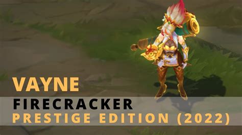 Prestige Firecracker Vayne 2022 League Of Legends YouTube