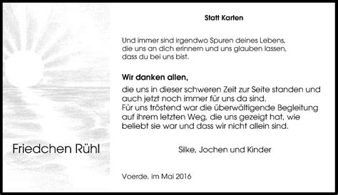 Traueranzeigen Von Friedchen R Hl Trauer In Nrw De