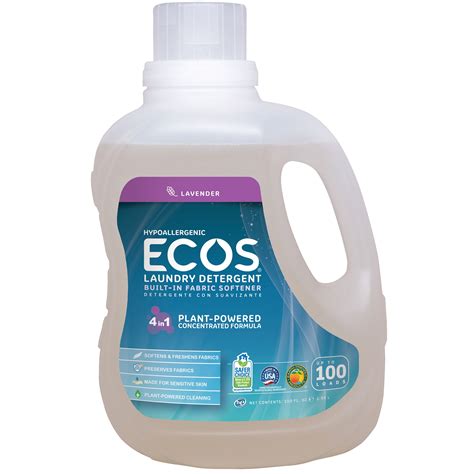 ECOS Lavender Hypoallergenic Liquid Laundry Detergent with Built-In ...