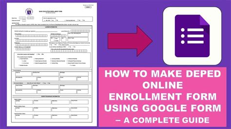 How To Make Online Deped Enrollment Form Using Google Form A Complete