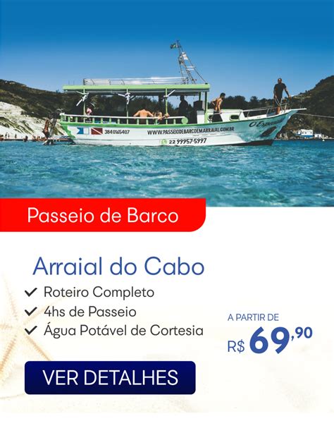 Passeio De Barco Em Arraial Do Cabo Conheça O Paraíso Do Atlântico