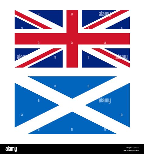 Flag of UK and Scotland Stock Photo - Alamy