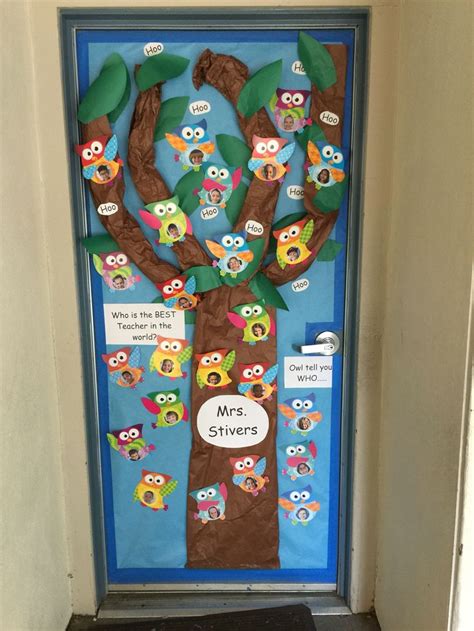 Teacher Appreciation Owl Themed Door Decoration