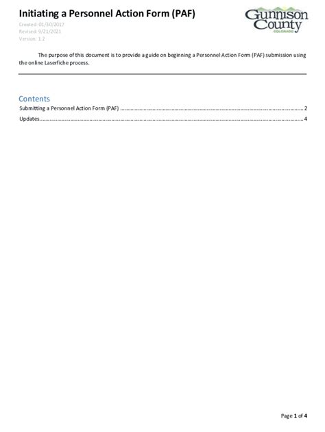 Fillable Online Initiating A Personnel Action Form Paf Fax Email