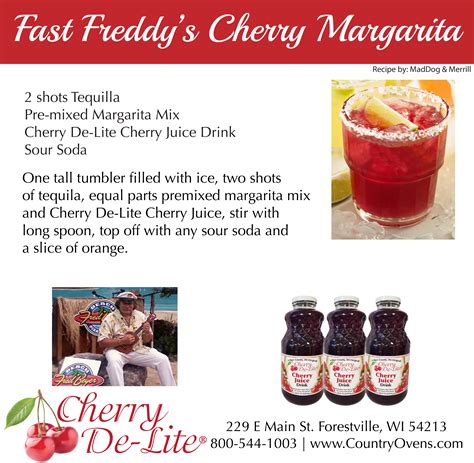 Fast Freddy S Margarita Tart Cherry Cherry De Lite Country Ovens In Door County Wis