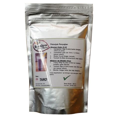 Jual BONICO TARO Powder 250gr Serbuk Tepung Bubuk Minuman Instan UBI