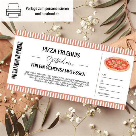 Eat Pizza Gift Voucher Template Printable Restaurant Voucher Gift Idea