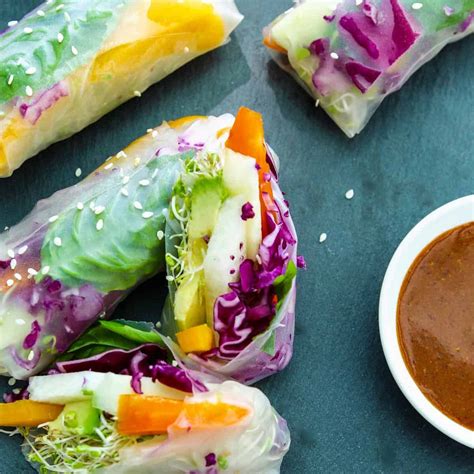 vegetable spring rolls recipe  dipping sauce delicious table