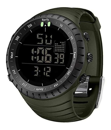 Reloj De Pulsera Smael 1237 De Cuerpo Color Verde Militar Digital