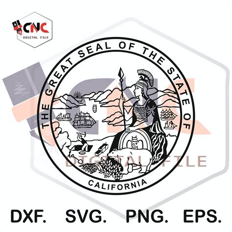 California State Seal Vector Svg And Dxf Etsy