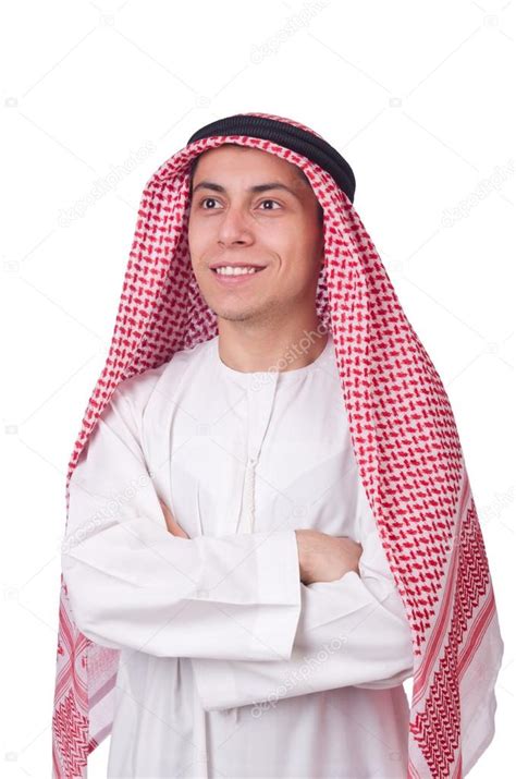 Young Arab Man Isolated On White — Stock Photo © Elnur 30164201