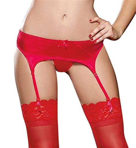 Sexy And Elegant Satin And Mesh Garter Belt Picture Perfect Lingerie