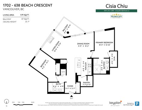 1702 638 Beach Crescent, Vancouver - Virtual Tour & Floor Plan - SOLD