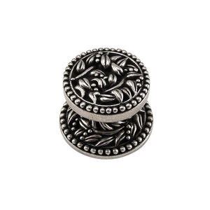 San Michele Collection Small Floral Knob 1 In Vintage Pewter By