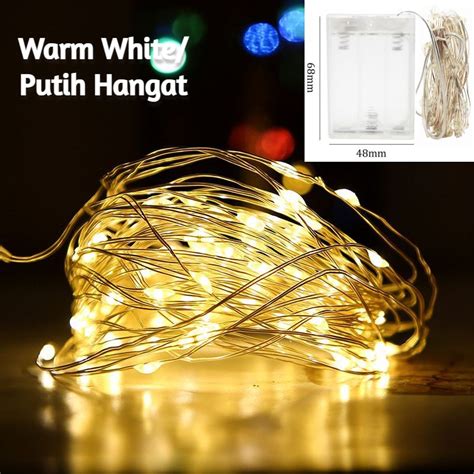 Jual Lampu Kawat Hias Baterai LED 5 Meter Fairy Light Tumblr Batterai