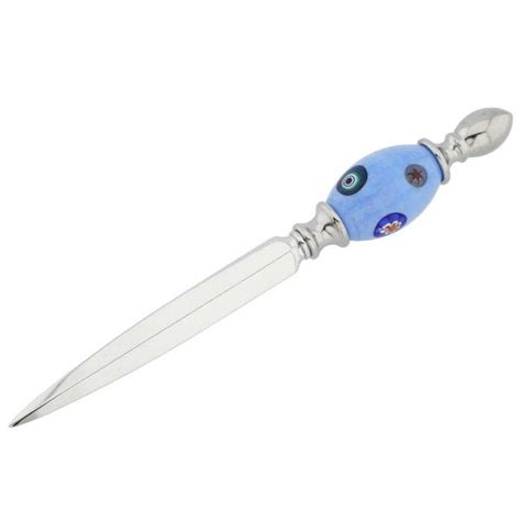 Murano Letter Knives Murano Glass Mosaic Letter Opener Periwinkle