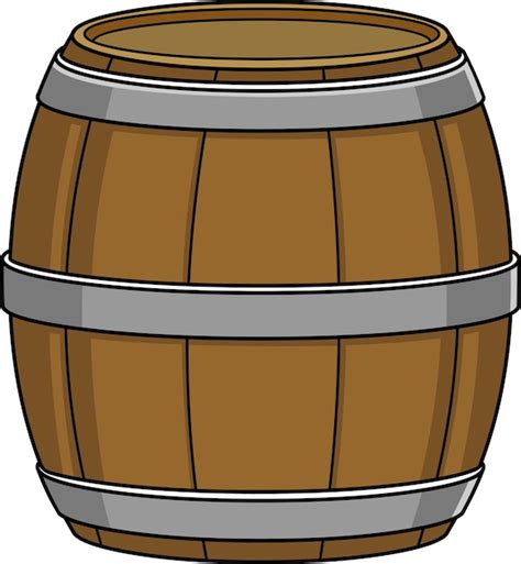 Barril De Madera De Dibujos Animados Vector Dibujado A Mano Ilustraci N