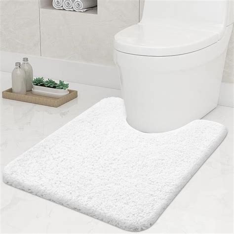 Homaxy Tapis De Bain Antidérapant Et Doux Avec Découpe 51 X 61 Cm