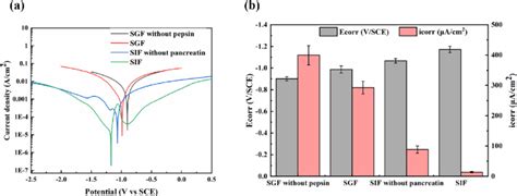 A Pdp Curves Of Pure Zn After Immersion B Electrochemical