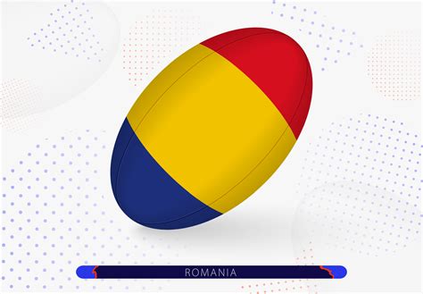 Rugby ball with the flag of Romania on it. Equipment for rugby team of ...