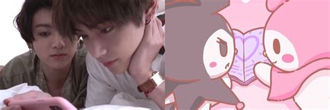 Taekook Header Headers Taehyung Jungkook My Melody Kuromi Sanrio Made